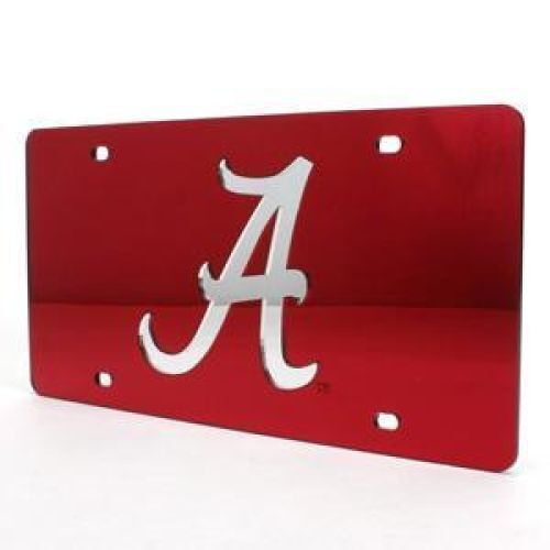 Alabama Inlaid Acrylic License Plate - "a" Red