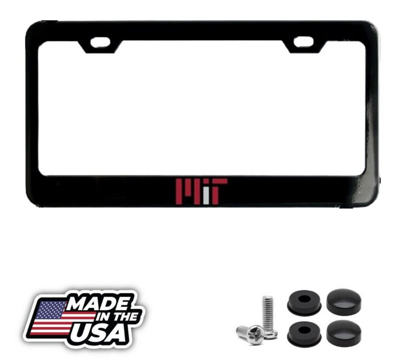 MIT Black License Plate Frame