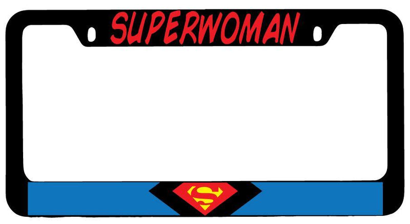 Superwoman Black METAL License Plate Frame Auto Accessory DC  Mod-GRAPH9856236-7923