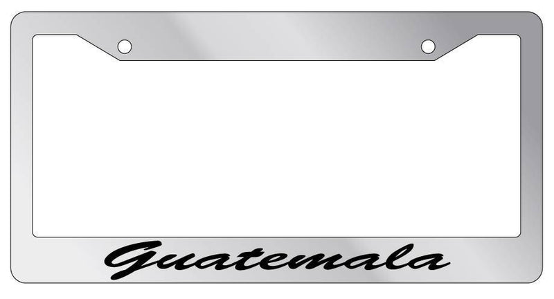 Chrome License Plate Frame CURSIVE Guatemala Auto Accessory 1333  Mod-GRAPH9856236-5062