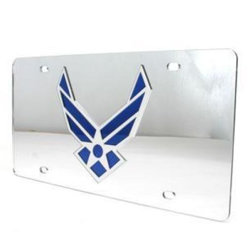 Air Force Falcons Inlaid Acrylic License Plate - Silver