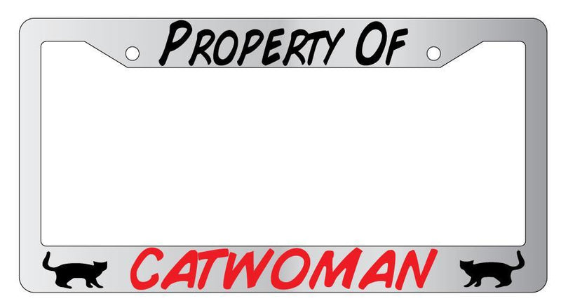 Property Of Catwoman Chrome License Plate Frame  Mod-GRAPH9856236-4188