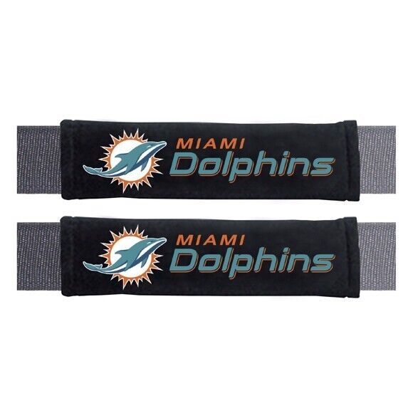 NFL Miami Dolphins 2-Piece Embroidered Seat Belt Covers