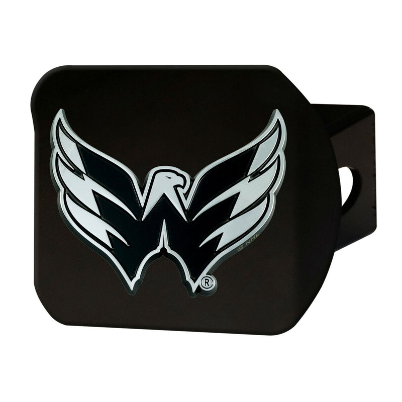 NHL Washington Capitals 3D Chrome on Black Metal Hitch Cover