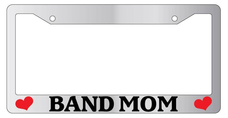Chrome License Plate Frame BAND MOM Auto Accessory 641  Mod-GRAPH9856236-5161