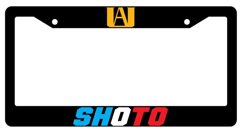 Shoto Black Plastic License Plate Frame Auto My Hero Academia  Mod-GRAPH9856236-3915