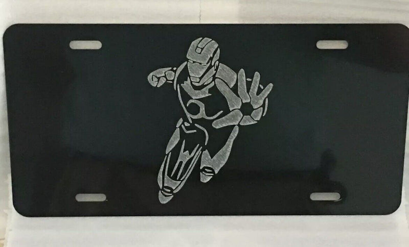 IRONMAN Car Tag Diamond Etched on Aluminum License Plate