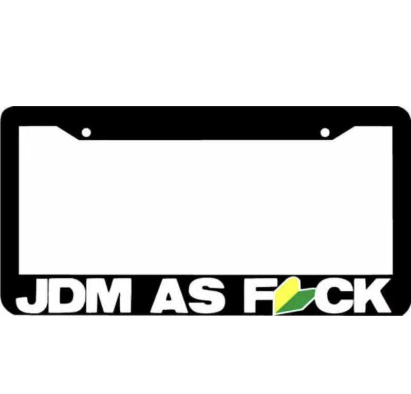 BLACK JDM AS FCK License Plate Frame