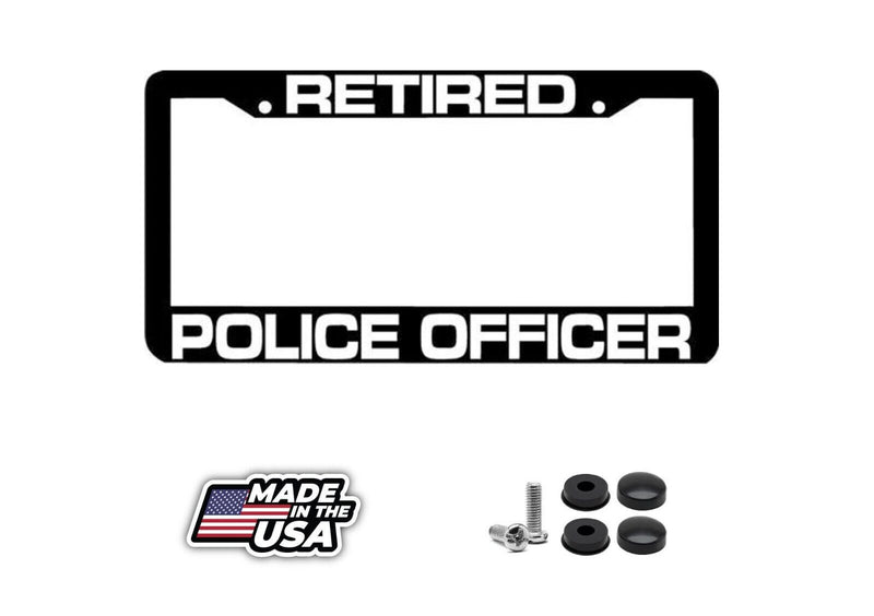 RETIRED POLICE OFFICER License Plate Frame