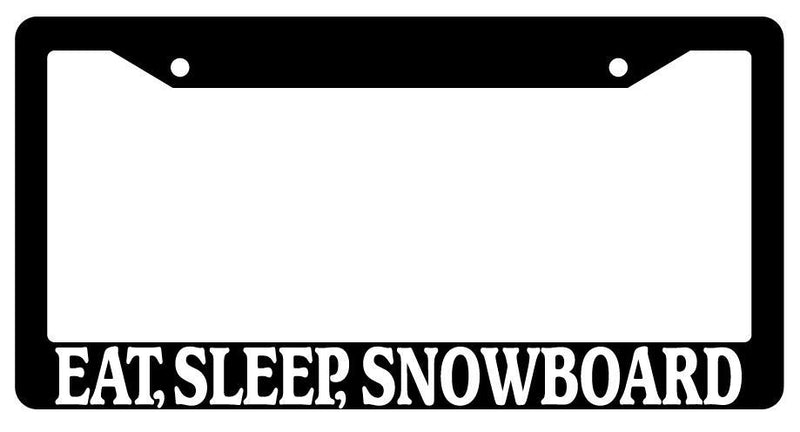 Black License Plate Frame Eat, Sleep, Snowboard Auto Accessory 748  Mod-GRAPH9856236-3033