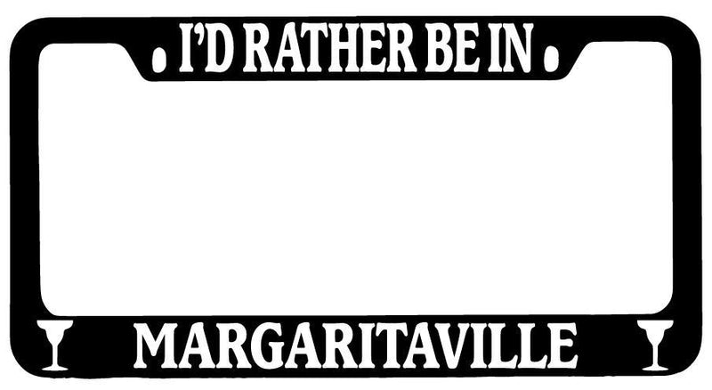 Black METAL License Plate Frame I&