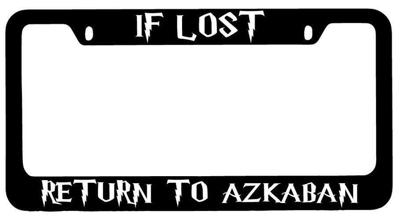 If Lost Return To Azkaban Black METAL License Plate Frame For Harry Potter  Mod-GRAPH9856236-8990
