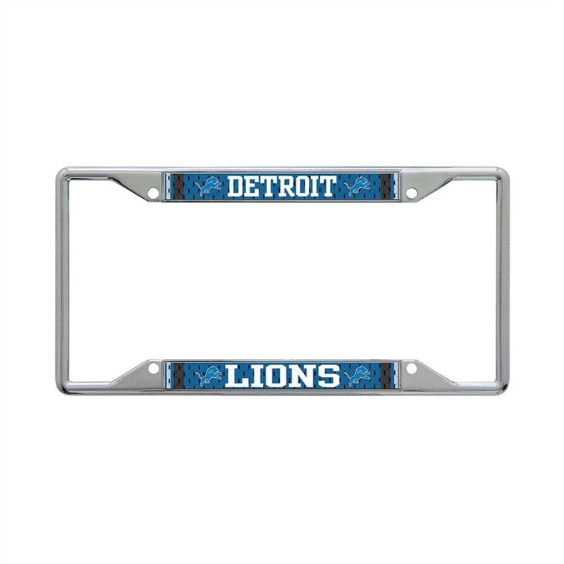 NFL Detroit Lions Jersey Design Metal License Plate Frame