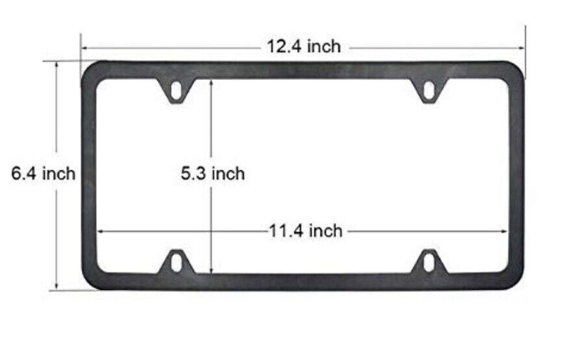 2x High Quality STAINLESS STEEL METAL LICENSE Plate Frame COVER Black NEW
