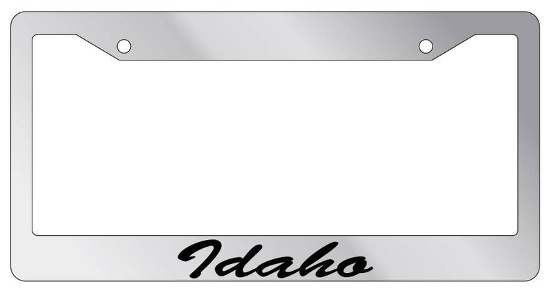 Chrome METAL License Plate Frame IDAHO CURSIVE Auto Accessory  Mod-GRAPH9856236-8014