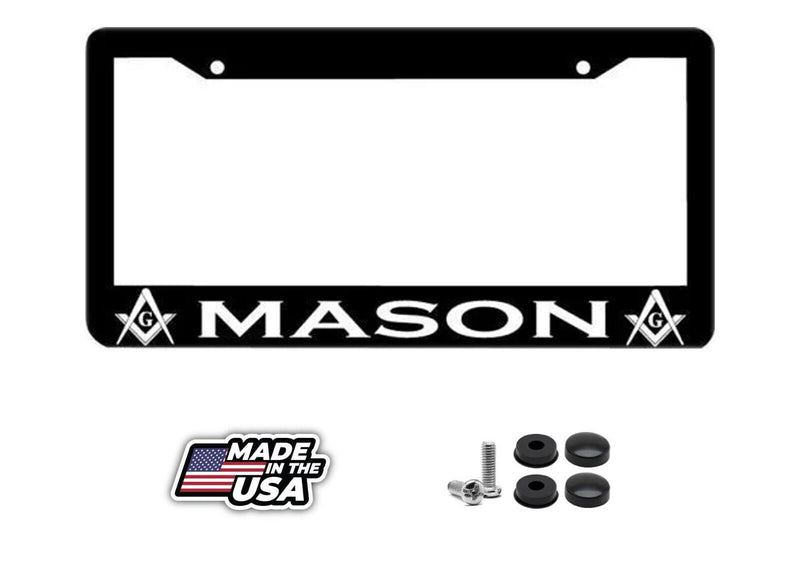 Mason Masonic Moson black metal License Plate Frame