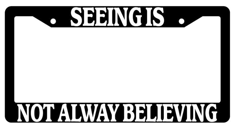 Black License Plate Frame Auto Accessory Seeing-Is  Mod-GRAPH9856236-124