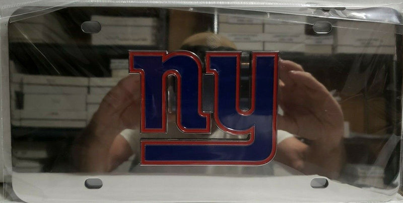NFL New York Giants Chromed Steel Diecast Emblem Front License Plate