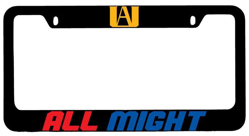 All Might Black METAL License Plate Frame My Hero Academia  Mod-GRAPH9856236-8665