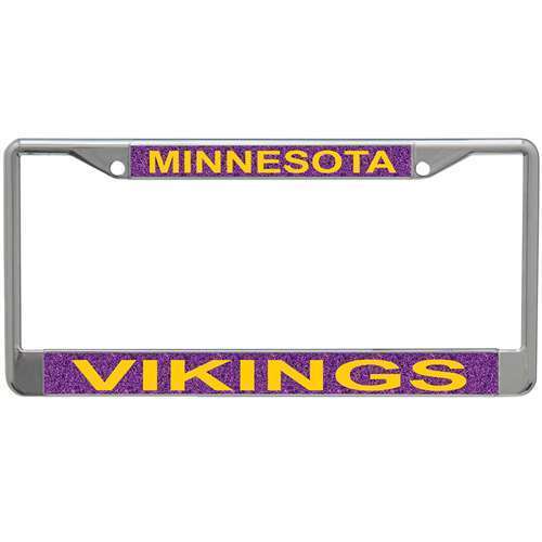 NFL Minnesota Vikings Metal Inlaid Acrylic License Plate Frame