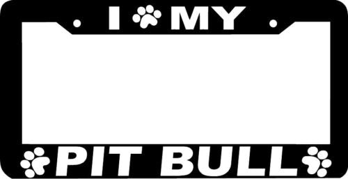 PIT BULL DOG paw print License Plate Frame