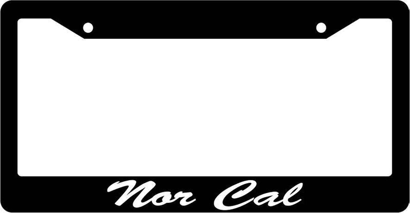 Black License Plate Frame CURSIVE Nor Cal Auto Accessory Novelty 2420  Mod-GRAPH9856236-2400