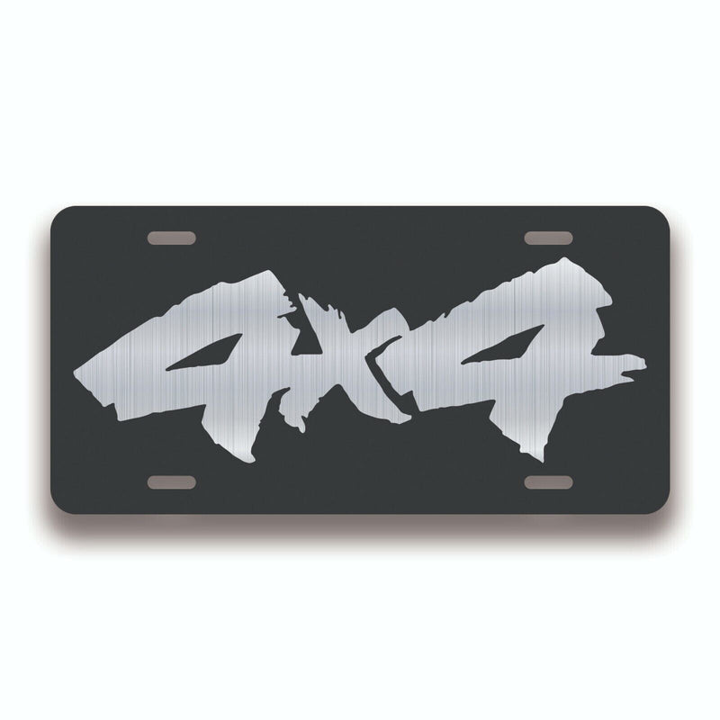 4 X 4 LICENSE PLATE TAG VANITY FRONT ALUMINUM OFF ROAD 6 INCHES BY 12 INCHES