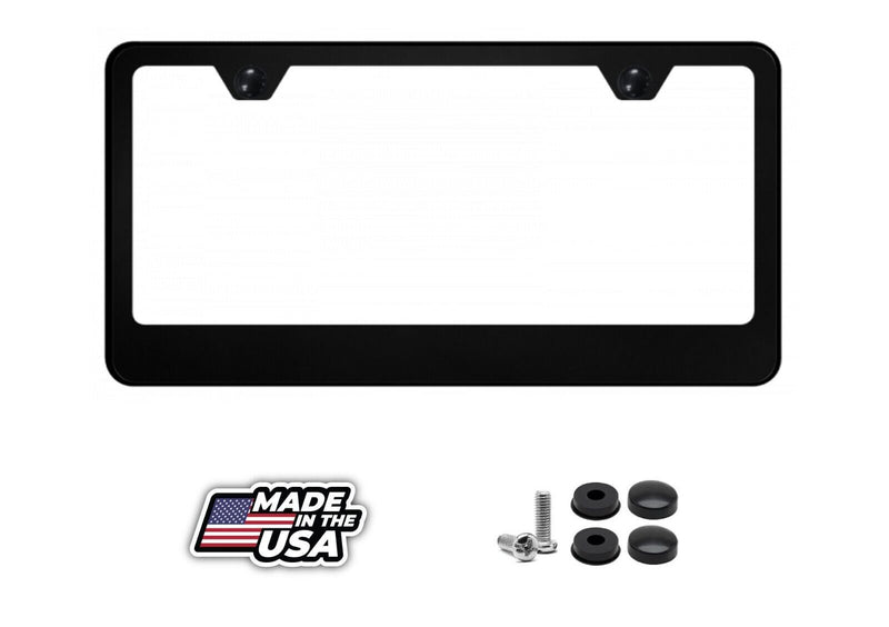 Black Polycarbonate License Plate Frame Made In The USA
