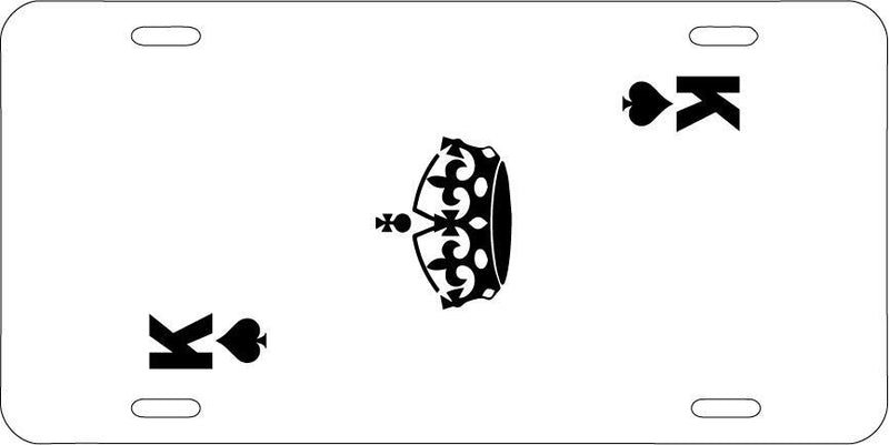 King Of Spades White Vanity License Plate Mod-GRAPH9856236-7662