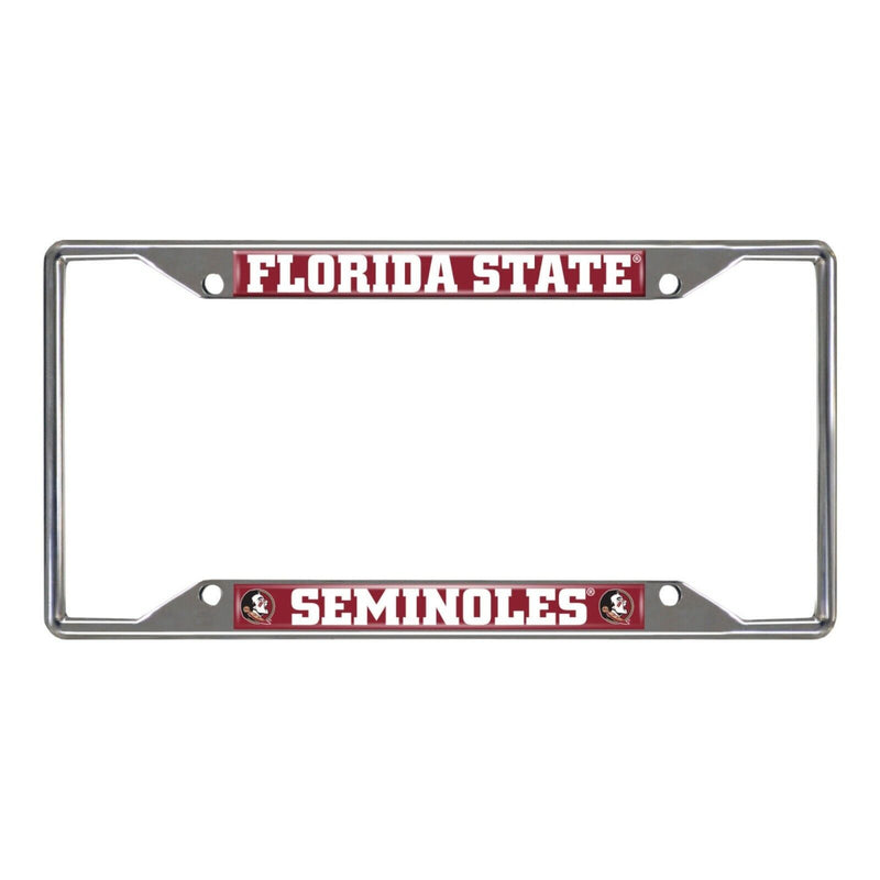 NCAA Florida State Seminoles Chrome Metal License Plate Frame