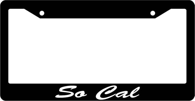 Black License Plate Frame CURSIVE So Cal Auto Accessory Novelty  Mod-GRAPH9856236-2395