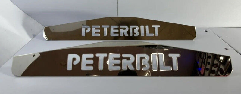 Pair Chrome Mud Flap Weights 24" X 4" x3 Welded Stud - peterbilt