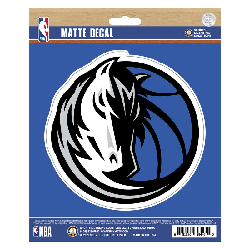 NBA Dallas Mavericks Decal Matte 5"X6.25" Auto Boat Cooler Luggage