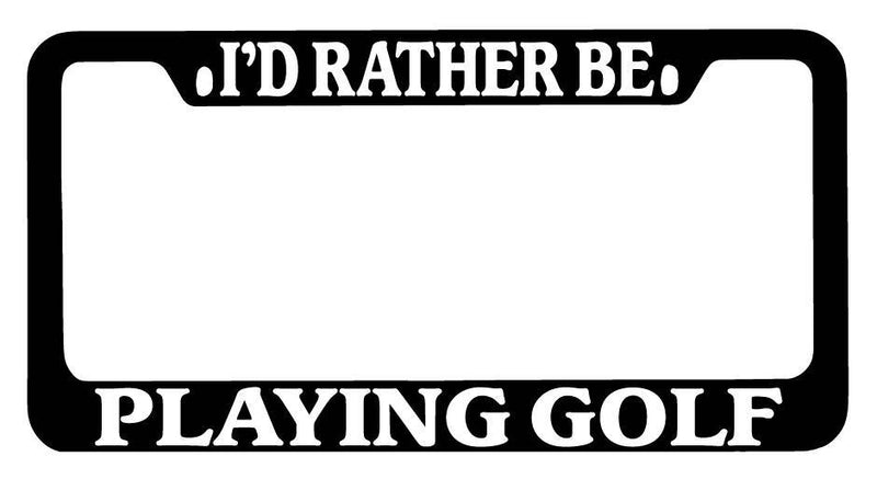 Black METAL License Plate Frame I&