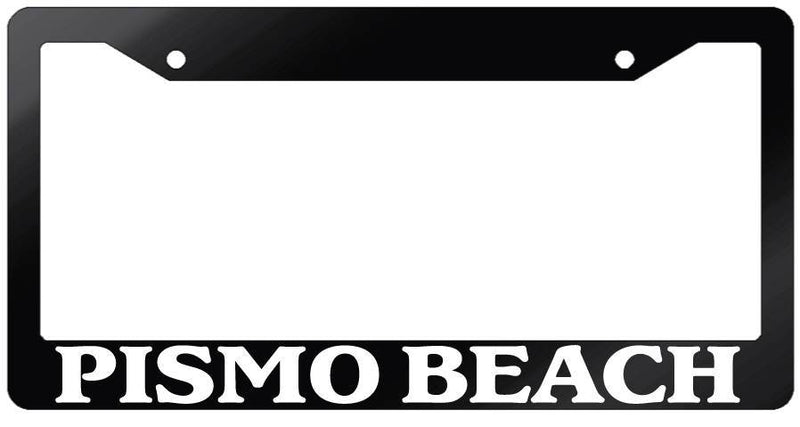 Glossy Black License Plate Frame PISMO BEACH Auto Accessory 2530  Mod-GRAPH9856236-7219
