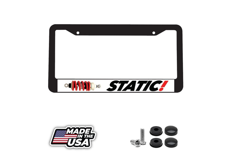 Static Suspension Lowered Low Rider JDM Euro Car License Plate Frame