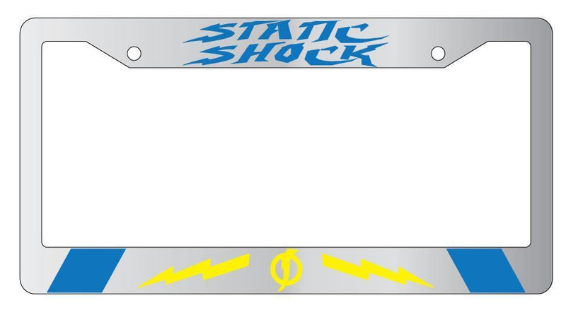 Static Shock Chrome License Plate Frame DC  Mod-GRAPH9856236-4163