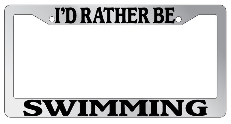 Chrome METAL License Plate Frame I&