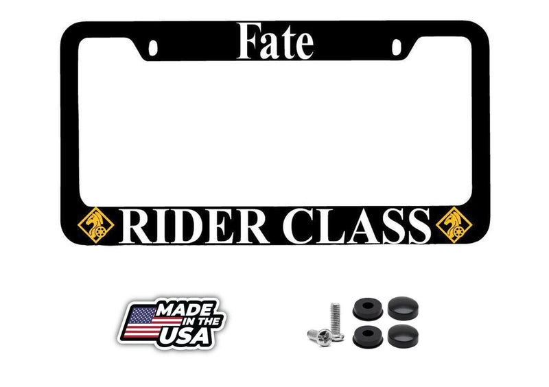 Fate Rider Class Black METAL License Plate Frame Auto Anime