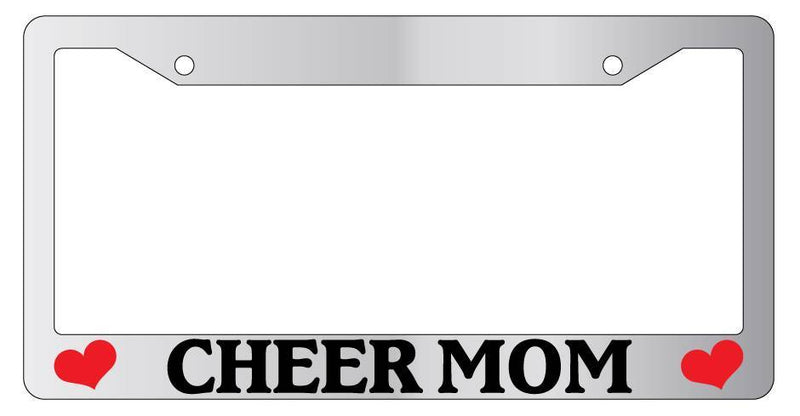 Chrome License Plate Frame CHEER MOM Auto Accessory 669  Mod-GRAPH9856236-5162