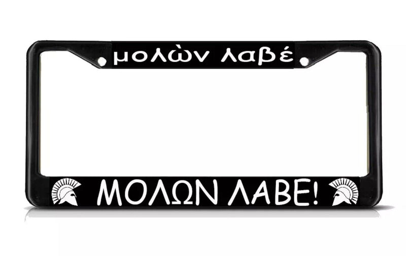 MOLON LABE MOLON LABE Black Heavy Duty Metal License Plate Frame