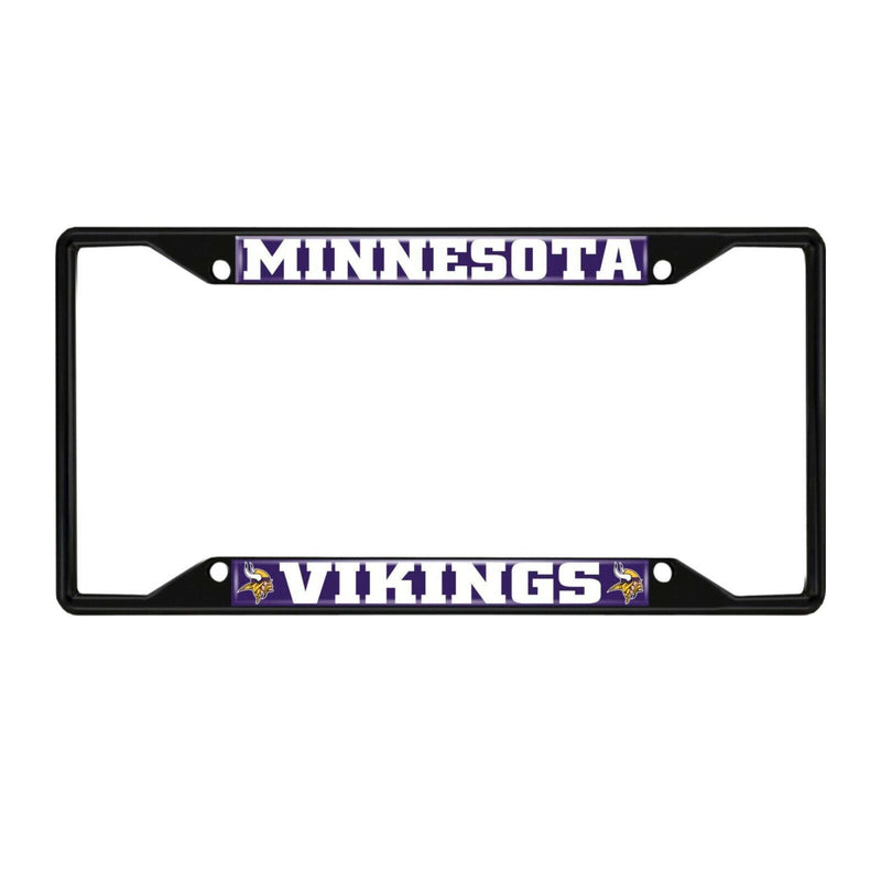 NFL Minnesota Vikings Black Metal License Plate Frame