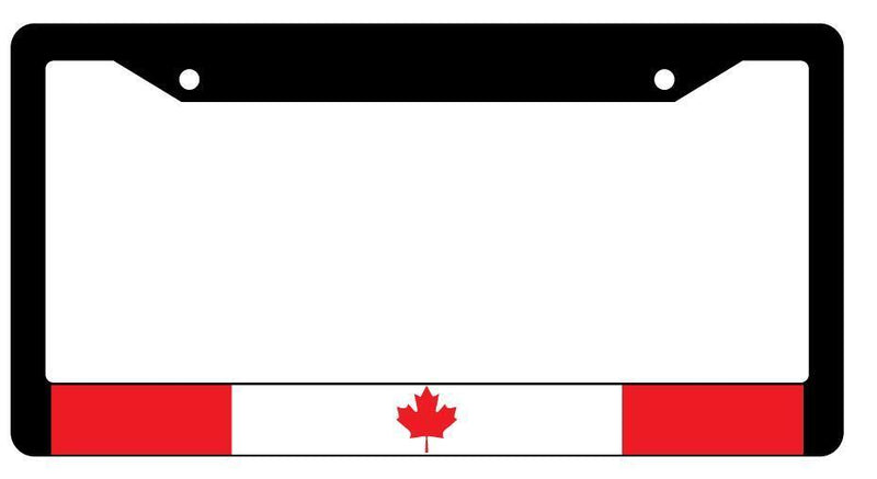 Canada Black Plastic License Plate Frame Auto Accessory World Flags  Mod-GRAPH9856236-3684