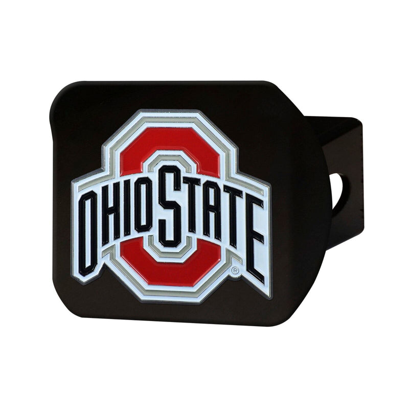 NCAA Ohio State Buckeyes 3D Color on Black Metal Hitch Cover