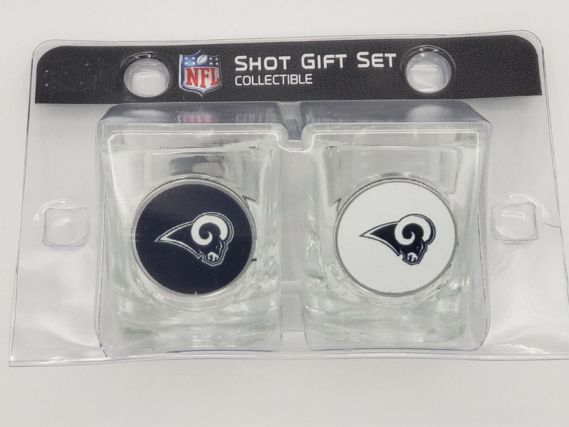 Great American Products NFL Los Angeles Rams 2 Piece Square 2 oz. Shot Glass Set