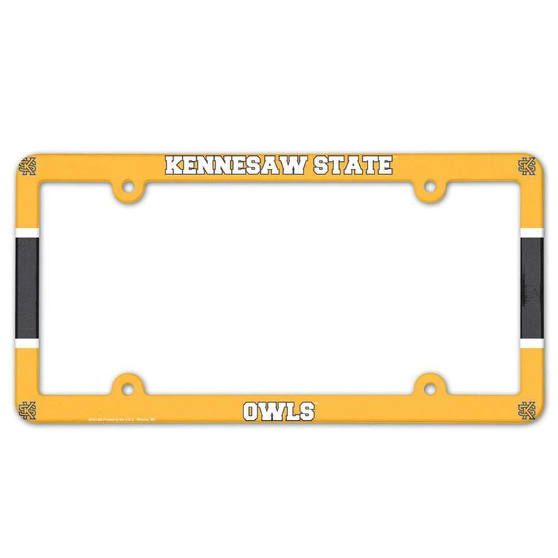 NCAA Kennesaw State Owls Plastic License Plate Frame