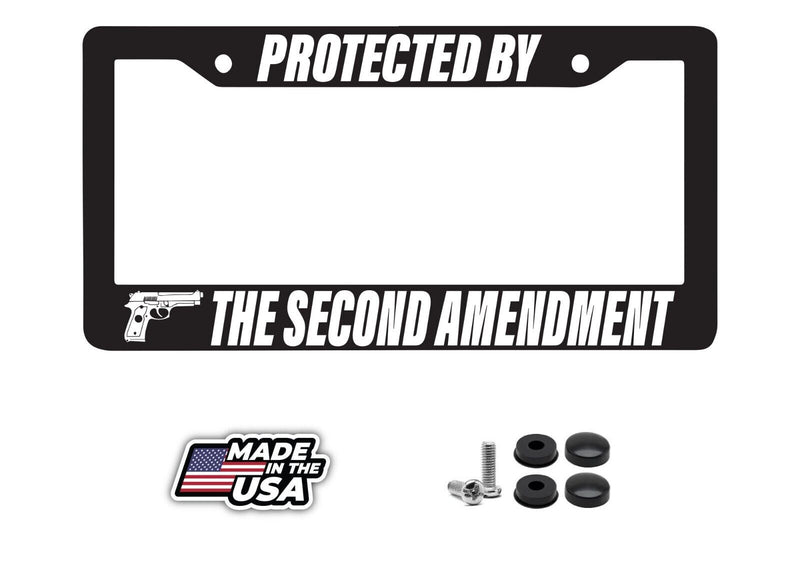 2nd Amendment Protection Race Drift Low Turbo Black License Plate Frame USA2 OG