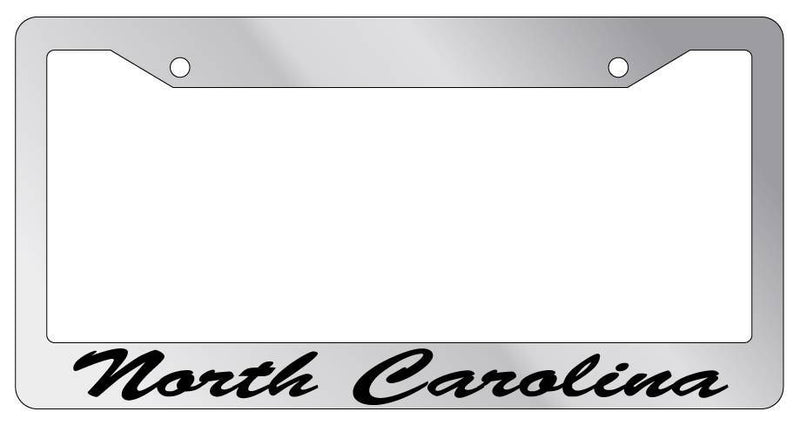 Chrome License Plate Frame CURSIVE North Carolina Auto Accessory Novelty 2423  Mod-GRAPH9856236-5461