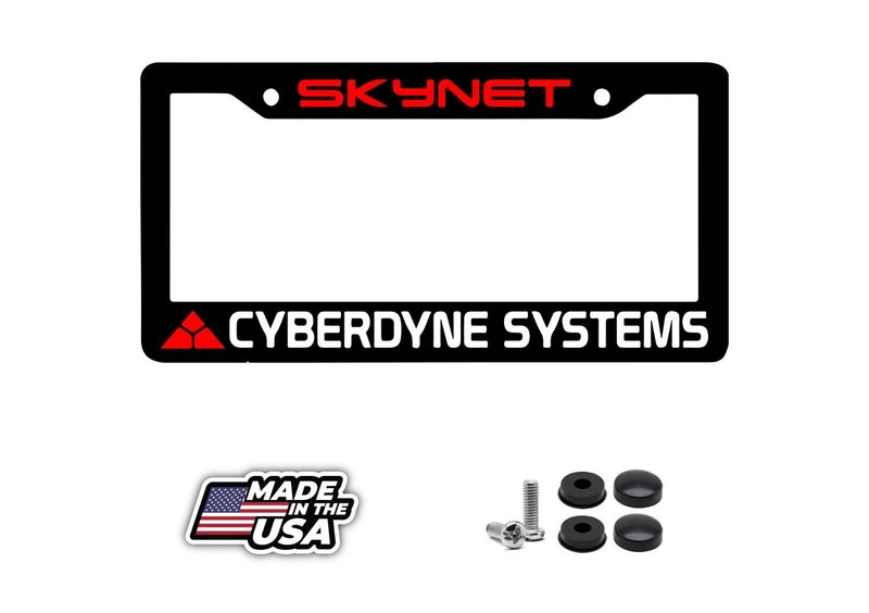 Cyberdyne Systems Skynet Terminator Glossy Black License Plate Frame