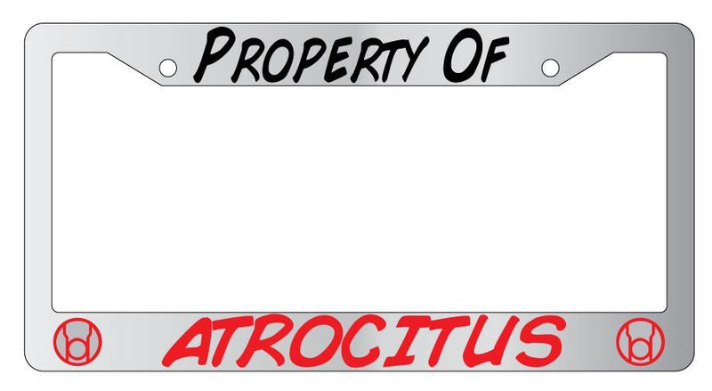Property Of Atrocitus Chrome License Plate frame  Mod-GRAPH9856236-4193